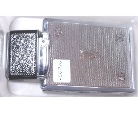 CIGARETTE CASE AND LIGHTER. Cigarette case and cigarette lighter 
