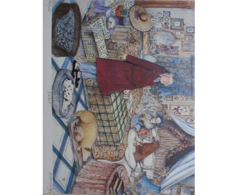 Sue McCartney, limited print, 279/600 CHARADESAnd second by same artistBASKET42cm x 37cm and 34cm x 45cm, framed and mounted,