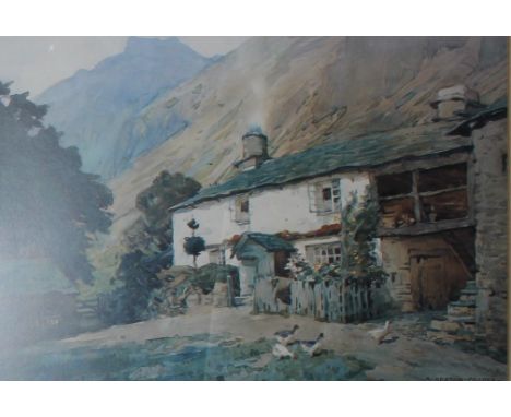 Alfred Heaton Cooper, (1864 - 1929), print,THE BIELD AT LANGDALEframed and mounted, 27cm x 28cm, signed bottom right
