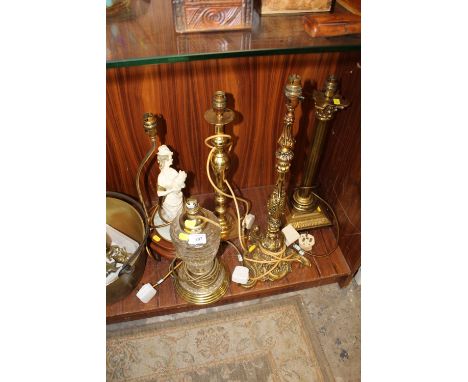 A SELECTION OF VINTAGE AND DECORATIVE LAMP BASES