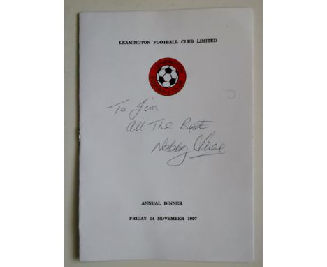 Leamington FC 1997 hand signed by the guest speaker Nobby Styles