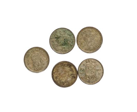 Netherlands East Indies, 1/10th Guilder Silver Coinage (x172) Comprising 167 x 1941s unc. or near unc. 1.25gms 0.72 silver co