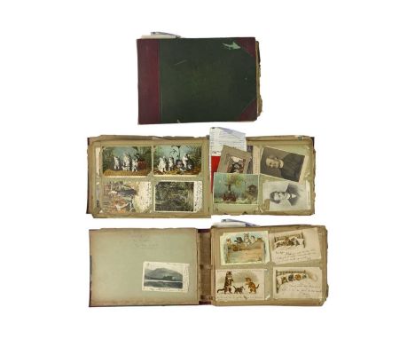 Early Green Postcard Album containing approx. 300 cards An early album with many undivided back postcards circa 1903. Many su