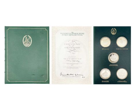 A J. Pinches silver proof part set 'The Mountbatten Medallic History of Great Britain and the Sea'. Volume 1, edition no. 681