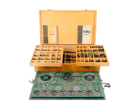 A Swedish FAC x2 engineering set A universal construction kit by Mark Sylwan AB Sweden In its original wooden box, FAC parts 
