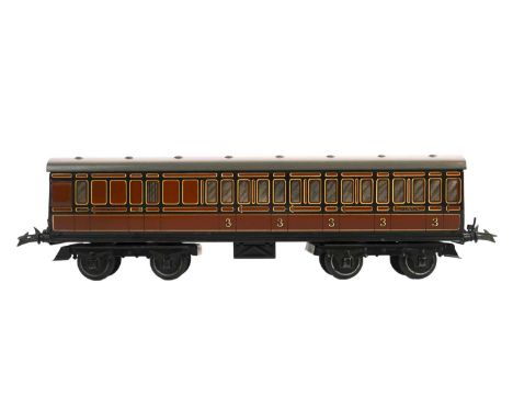 Hornby 0 Gauge No 2 LMS Suburban Brake/3rd coach Fine condition with a handful of light scratches.