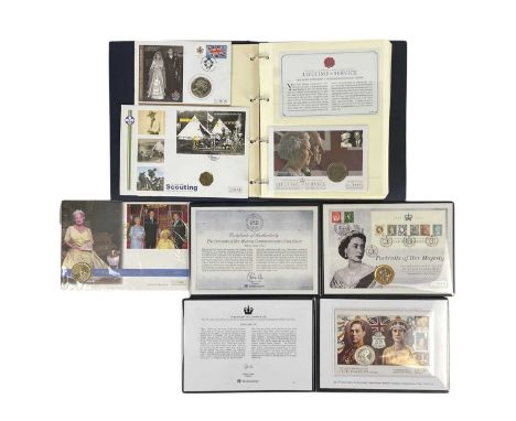 GB and Islands Crown Size and Other Decimal Coin Covers (x18 covers in total) Comprising a silver crown size coin cover folde