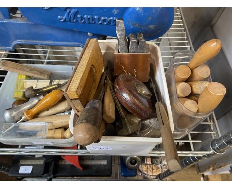 A good selection of vintage leatherworking tools 