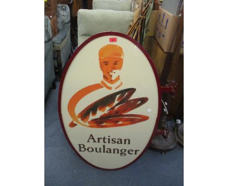 A vintage French Bakery light-up shop sign 100cm h x 65cm w Location: SL 