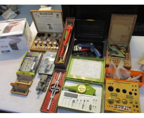 A collection of clock and watchmakers tools Location: SR 