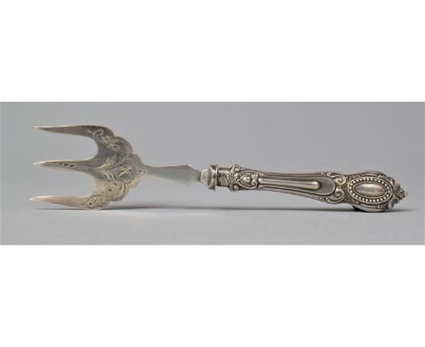 A Silver Handled Bread Fork by JC, Sheffield 1900, 16cm Long 