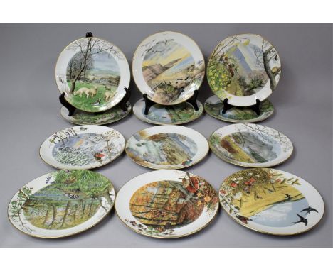 A Set of Royal Worcester Collectors Plates by Peter Barnett (12 in total) 