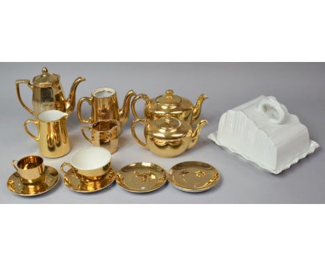 A Collection of Gilt Decorated Tea and Coffee Wares to include Examples by Royal Worcester (Condition Issues to include Rubbi