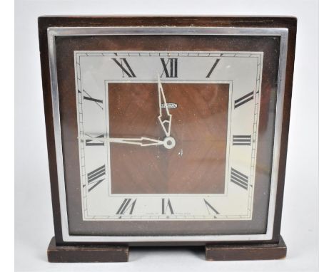 An Art Deco Metamec Mantle Clock, Movement in Need of Attention and Two Cracks to Glass, 16.5cm Square 