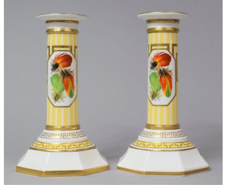 A Pair of Late 20th Century Royal Worcester Candle Sticks, Worcester Heritage Collection no.2015 