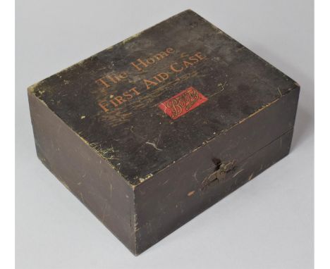 An Edwardian Wooden Cased "The Home First Aid Case" by Boots with Contents 