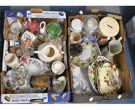 Two Boxes Containing Ceramic and Glass Items 