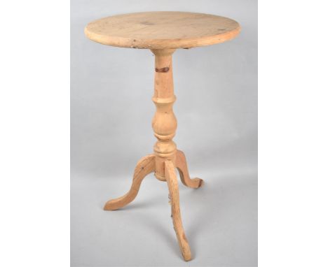 A Late 20th Century Pine Tripod Wine Table, 36cm Diameter 