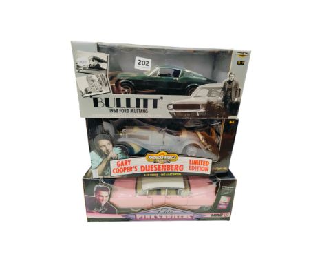 3 BOXED SPECIAL EDITION LARGE SCALE MODEL CARS 