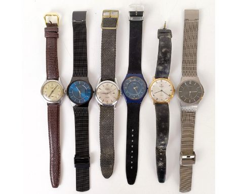 A gentleman's stainless steel Rotary wristwatch, on a later leather strap, and various dress watches (qty) Provenance: On ins