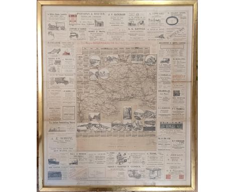 A vintage calendar, surrounded by advertisements 100 x 81 cm Provenance: On instructions of the Executors - From the estate o