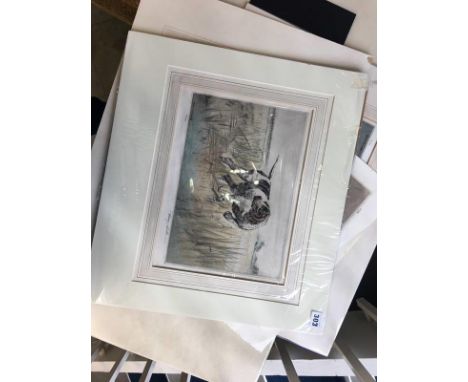 Collection of four etchings, after Henry Wilkinson