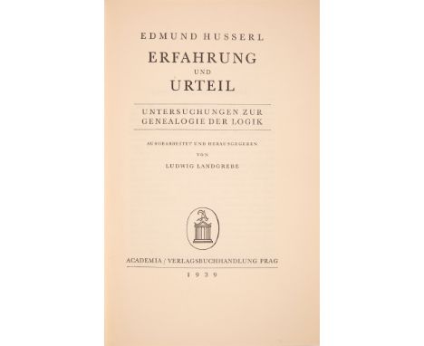 Husserl, Edmund: Erfahrung und Urteil. Untersuchungen zur Genealogie der Logik. Ausgearbeitet und herausgegeben von Ludwig La