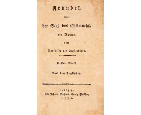 (Cumberland, Richard): Arundel, oder der Sieg des Edelmuths, ein Roman vom Verfasser des Westindiers. Aus dem Englischen. 2 B