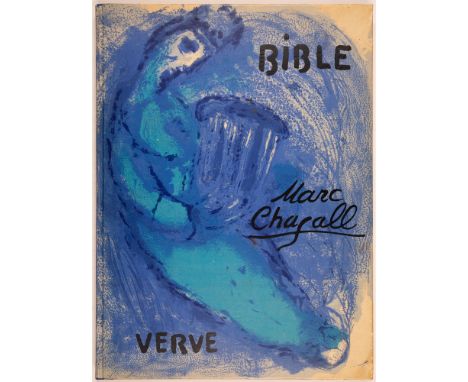 MARC CHAGALLBIBLE ( I ). Paris: Verve 1956. 35,5 x 26 cm. Mit 30 OrLithos (davon 18 farb. und 1 auf dem Umschl.) von Marc Cha