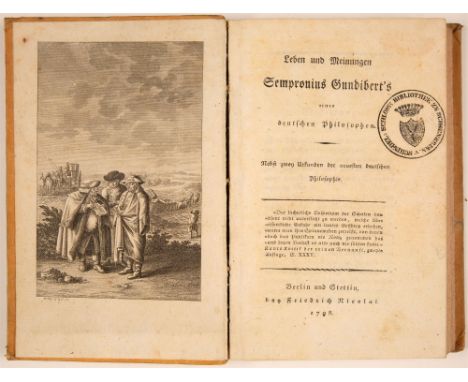 Nicolai, Friedrich: Geschichte eines dicken Mannes worin drey Heurathen und drey Körbe nebst viel Liebe. 2 Bde. Berlin u. Ste