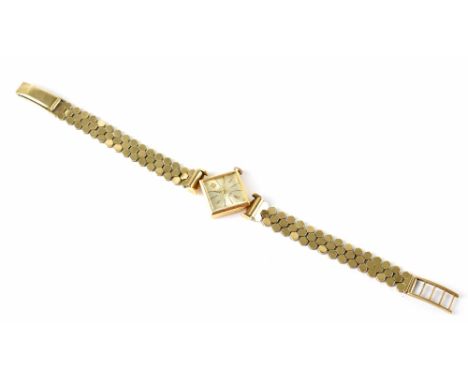 Valmon Genève; a ladies' vintage hallmarked 18ct gold seventeen jewel wristwatch and a hallmarked 9ct gold three-row pebble b