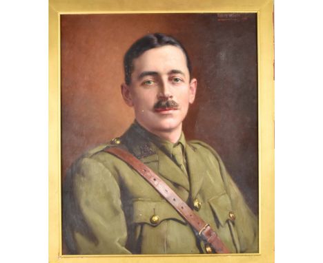 ERNEST WANTE (1872-1960); oil on canvas, portrait of an officer, signed top right, dated 1916, 55 x 44cm. CONDITION REPORT Th