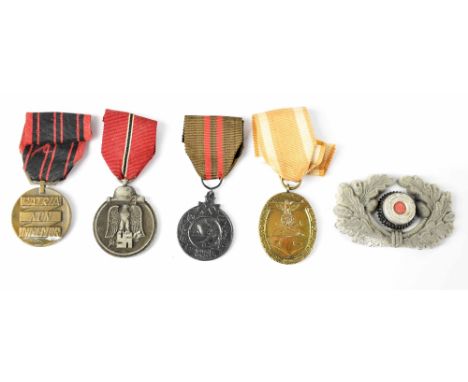 A German West Wall Medal, a Russian Front Medal, a Romanian Fight Against Bolshevism Medal, a French Resistance Medal, German