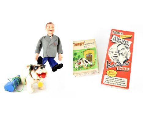 A vintage boxed Tomiyama 'Donny the Smiling Bulldog' and a Palitoy Playthings 'Peter Brough's Archie Andrews Ventriloquist Do