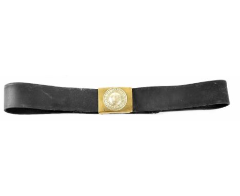 A WWI German Army belt and buckle, possible later leather belt.