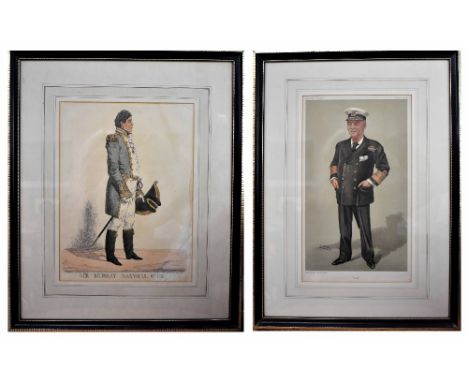 An early 19th century hand coloured engraving of Captain Sir Murray Maxwell, KCB, RN (1775-1831), a distinguished Naval offic