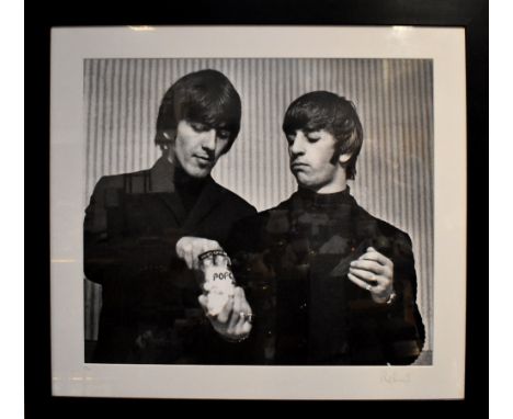 Paul Berriff; a signed limited edition giclée photographic print of Beatles George Harrison and Ringo Starr, no.5/49, with pr