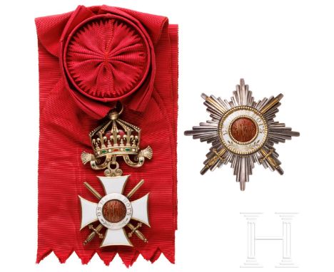St. Alexander-Orden, Großkreuz mit Schwertern, 3. Modell, 1. Typ, 1908 - 1918  Großkreuz-Set mit Schwertern, bestehend aus: K