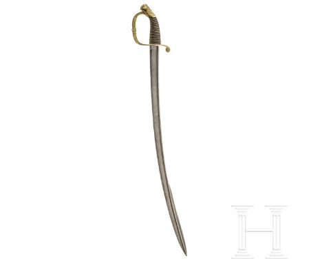 Russischer Säbel M 1865 für Dragoneroffiziere, Solingen, um 1870  Leicht gekrümmte Rückenklinge mit langer, verbreiteter und 