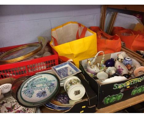 Tea sets, decorative plates and bric a brac etc.