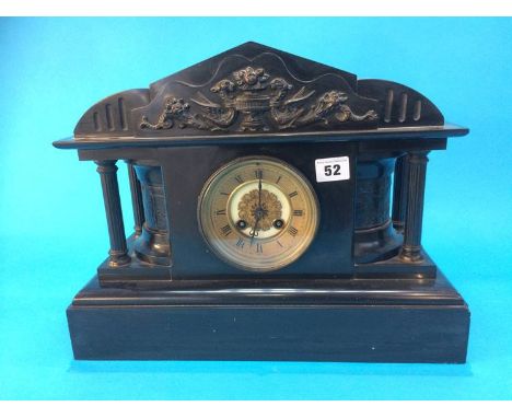 A slate mantle clock