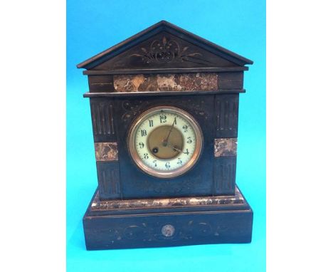 A slate mantle clock