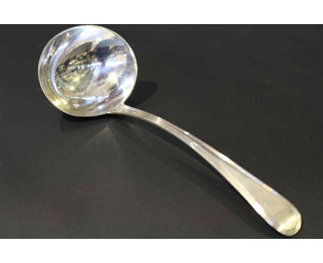 George III silver Old English tread pattern sauce ladle, London 1797