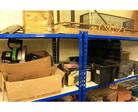 Tool boxes and various hand and electrical tools
