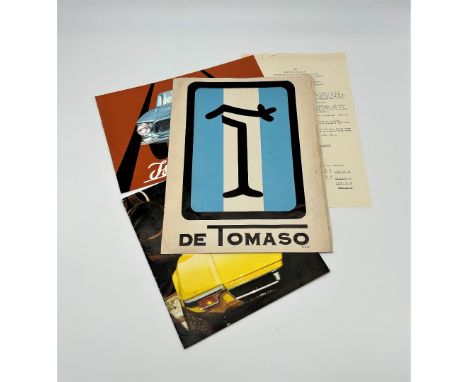 DE TOMASO AND ISO FACTORY BROCHURES  A 26 page brochure explaining the development of the Pantera model with a number of deta