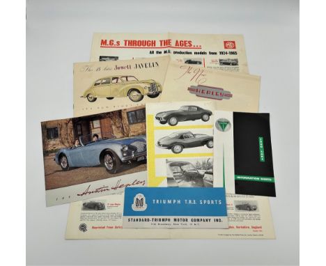 ARNOLT-BRISTOL, HEALEy, ELVA AND OTHER 1950S-60s BROCHURES  Covers:  c. 1959 Triumph T.R.3. Sports (English, US Market) 1960 