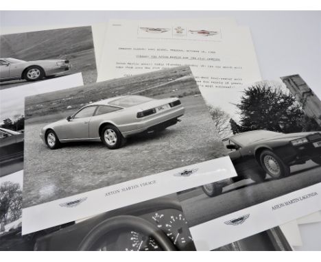 ASTON-MARTIN VIRAGE BRITISH MOTOR SHOW PRESS PACK  A press pack issued by Geoff Courtney of Aston-Martin, dated 18th October 