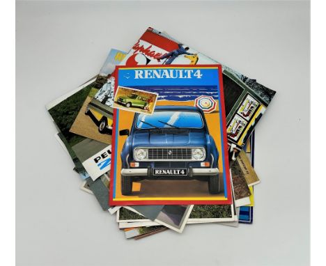 FACEL, ALPINE AND OTHER PERIOD FRENCH/GERMAN CAR BROCHURES (C.40 IN TOTAL)  An early 1960s brochure for the Facel II, also fo