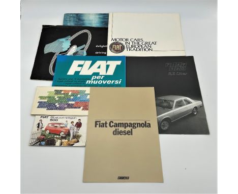 COLLECTION OF 1950S TO 1970S FIAT MODEL RANGE BROCHURES  Includes: 1950s Fiat range, covering the&nbsp;600,&nbsp;1100, 1400 a
