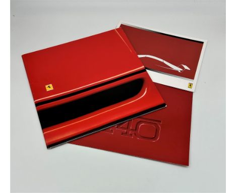 FERRARI 550 PRESS PACK, F40 AND OTHER FACTORY BROCHURES  Covering the F40, 328, 348, Mondial, 456 GT and GTA models, also 550